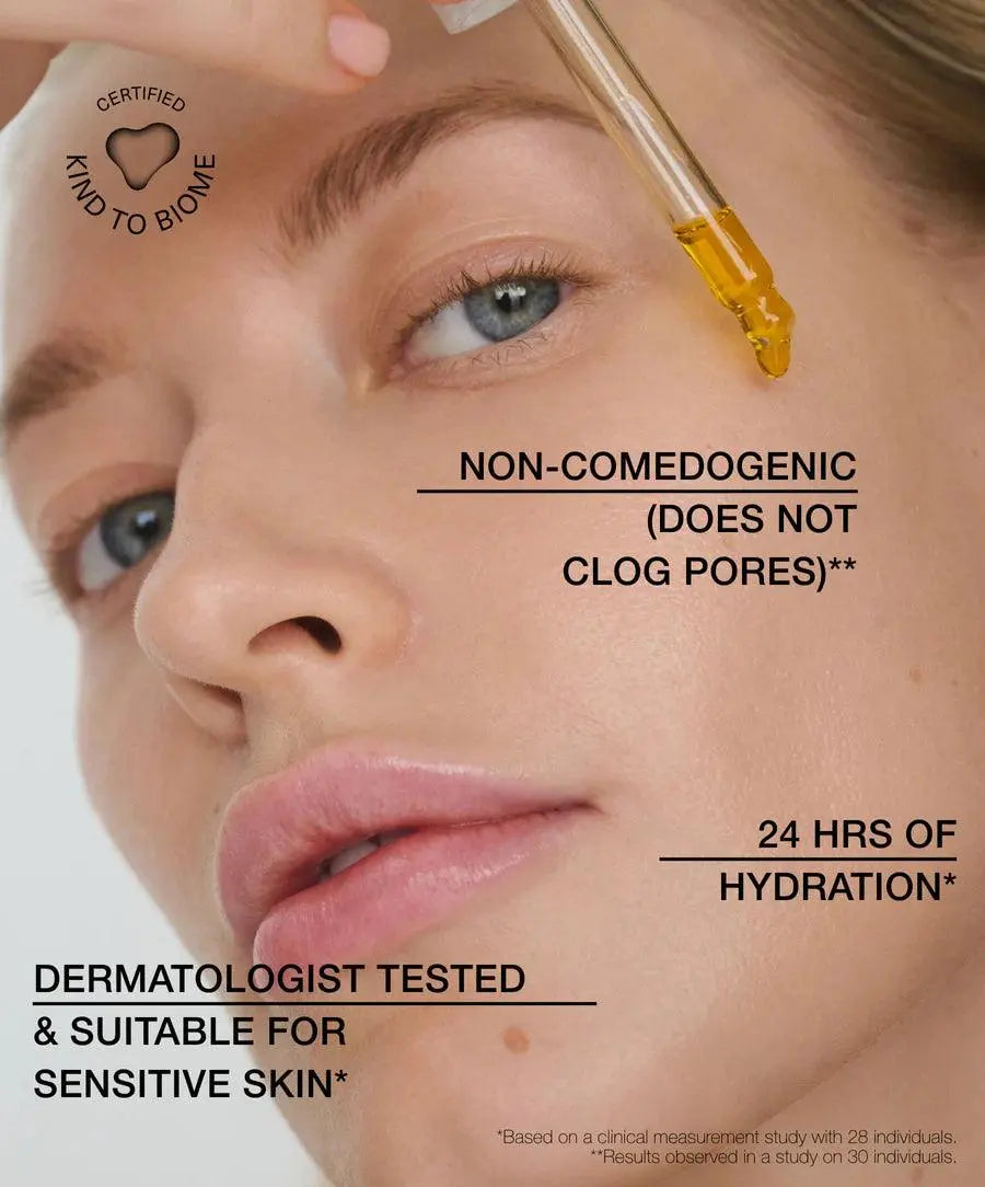 RMS Beauty Kakadu Beauty Oil in a 30ml bottle, a natural cosmetic skincare product with a dropper for nourishing skin.