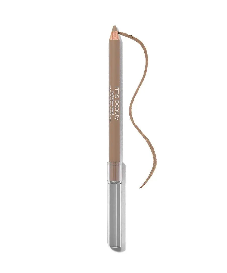 RMS Beauty Back2Brow Pencil in light shade, a cosmetics eyebrow pencil with a sleek design and precise application tip.