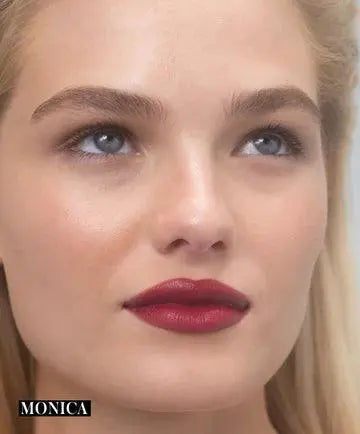RMS Beauty Legendary Serum Lipstick in Monica, smooth pink lipstick with a sleek case, designed for elegant lips.