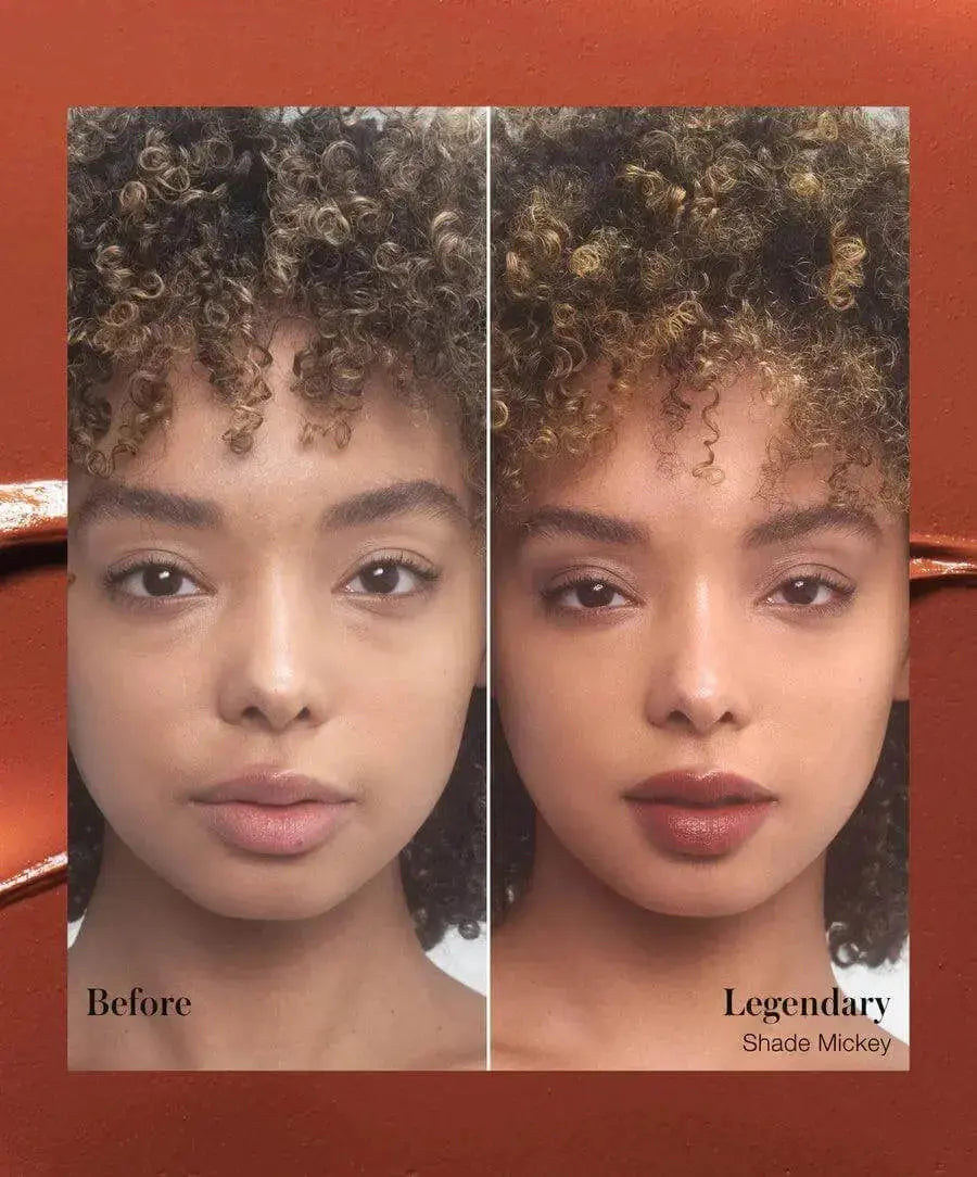 RMS Beauty Legendary Serum Lipstick in Monica, creamy lipstick with a smooth finish, displayed in a sleek tube.