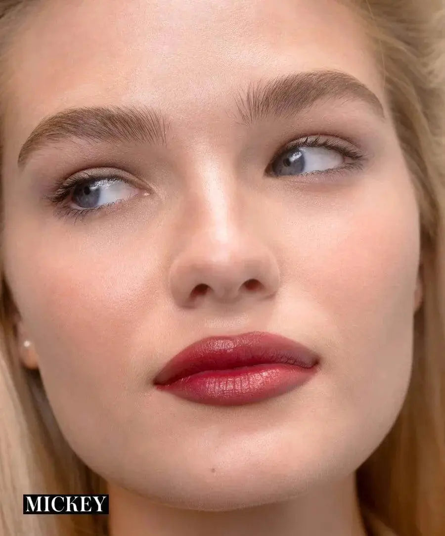 RMS Beauty Legendary Serum Lipstick in Monica, creamy lipstick with nourishing formula, in sleek tube with the shade visible