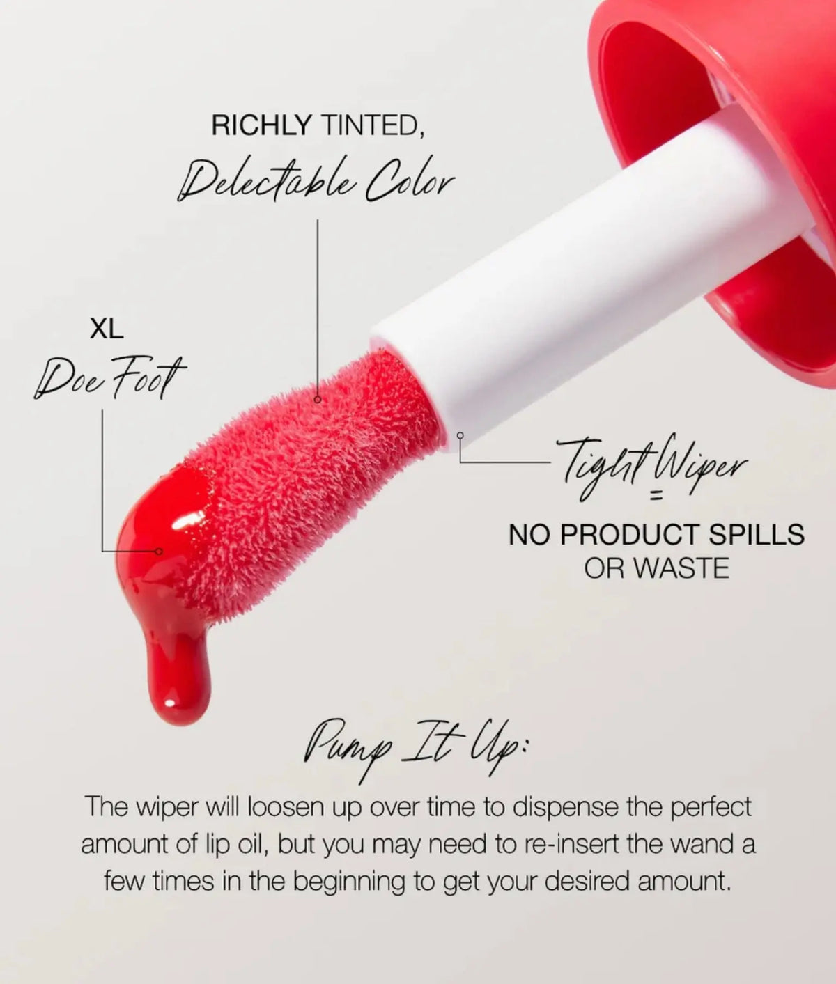 RMS Beauty Legendary Lip Oil in a clear tube with a doe-foot applicator, showcasing a glossy, nourishing lip treatment.