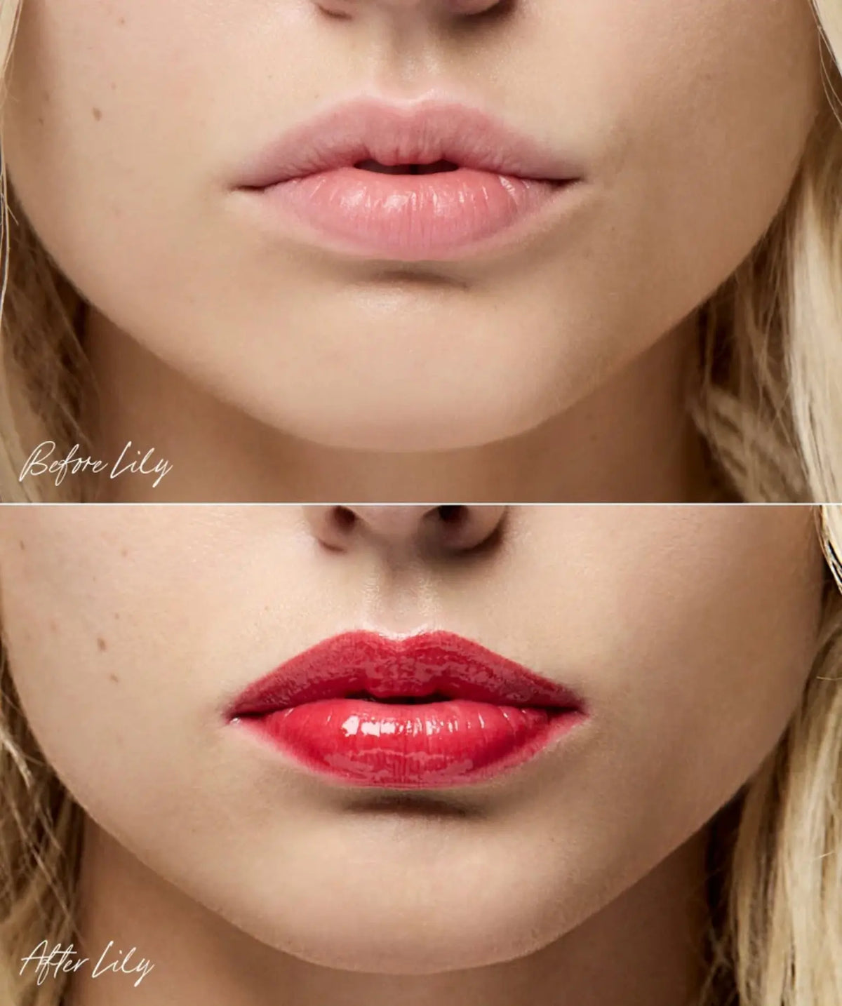 RMS Beauty Legendary Lip Oil in a sleek tube, with a natural gloss finish and applicator brush visible in the image.