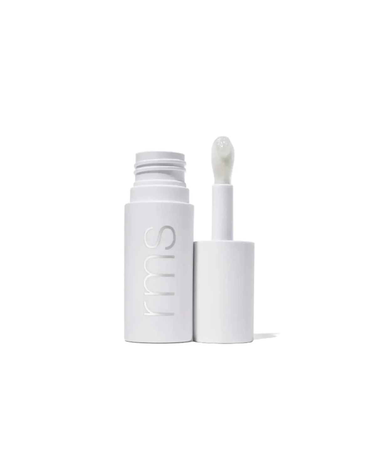 RMS Beauty Legendary Lip Oil in a clear tube with a doe-foot applicator, showcasing glossy, nourishing lip treatment.