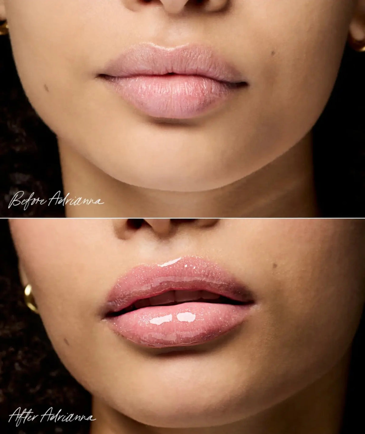 RMS Beauty Legendary Lip Oil in a clear glass tube with a black cap, showcasing the glossy, nourishing lip treatment product.