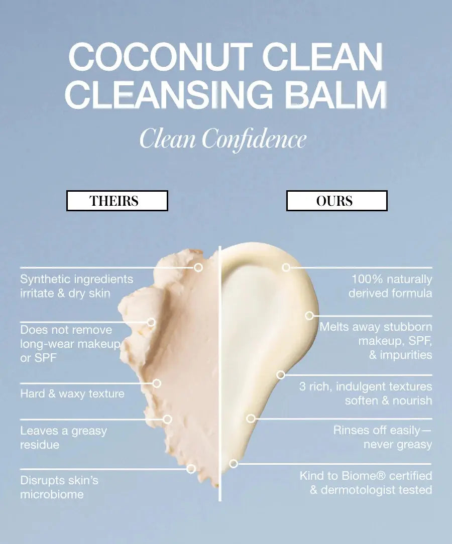 RMS Beauty Coconut Clean Cleansing Balm for skin care, showing the full-size 3.4 oz jar with the balm inside