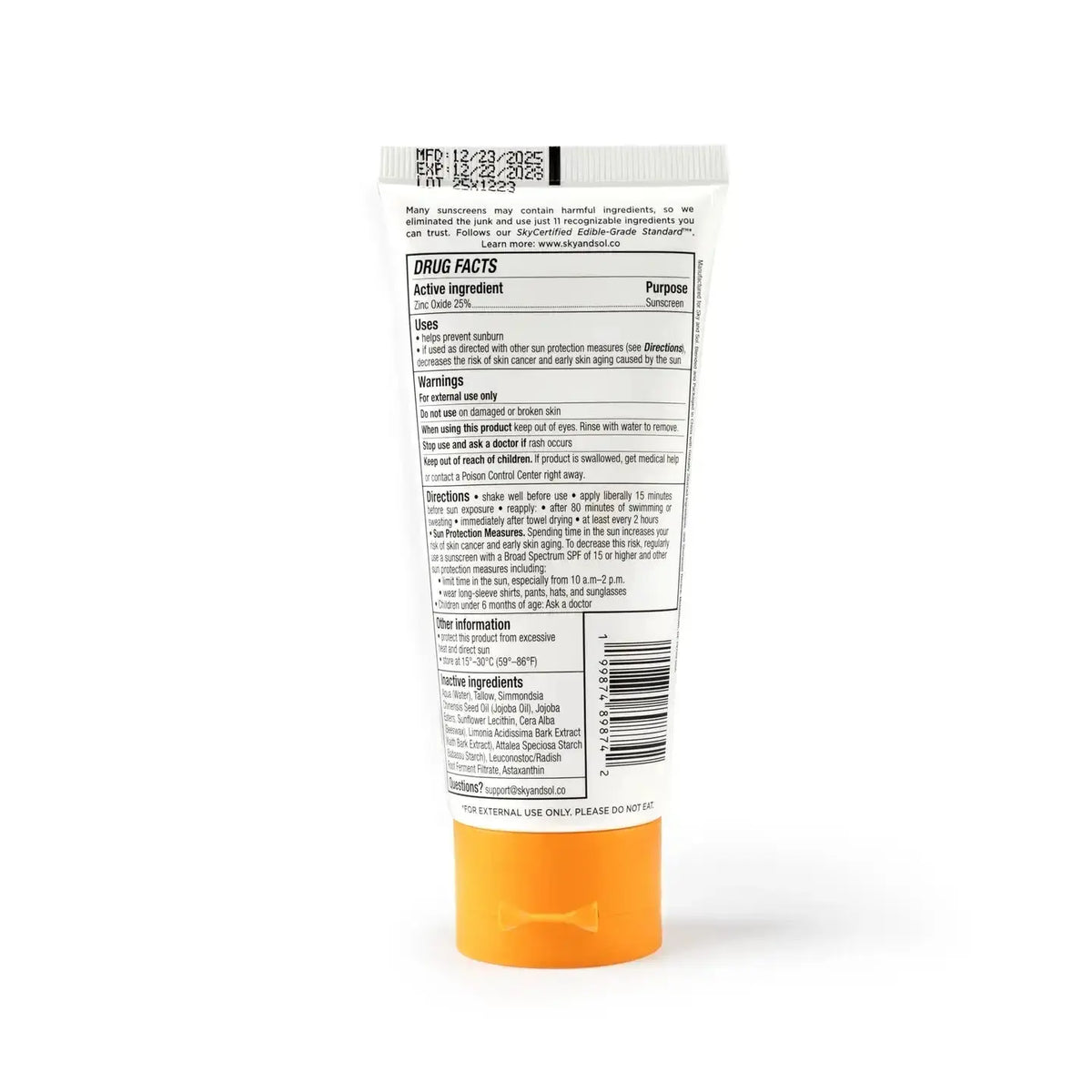 Sky and Sol Kids and Babies SPF 50 sunscreen bottle