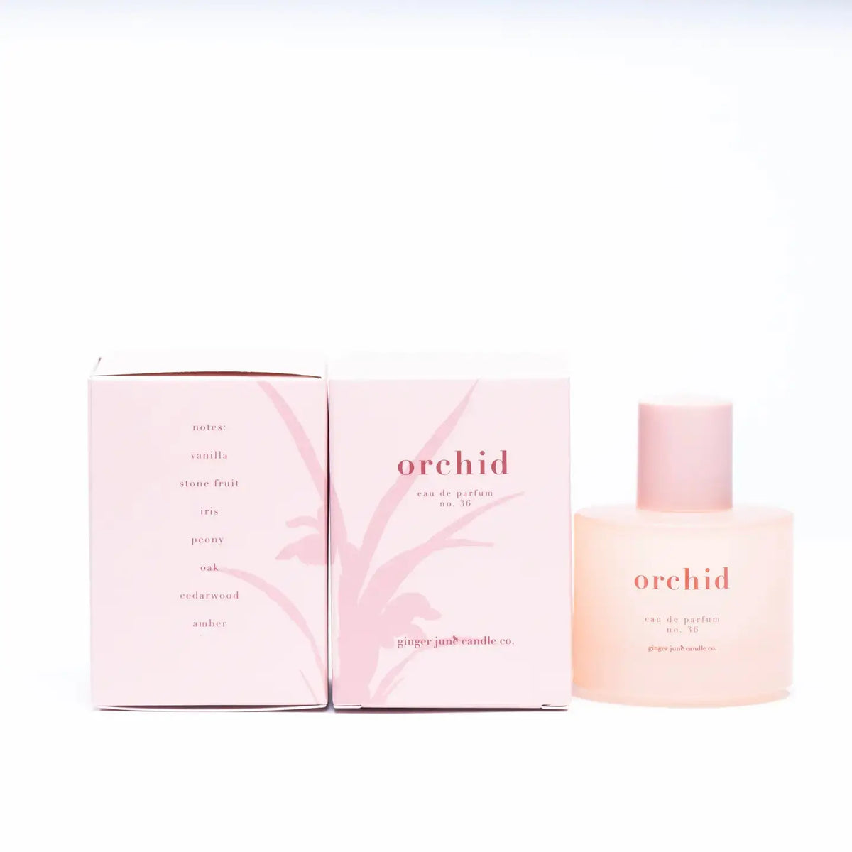Sprig Beauty Co Orchid perfume roll-on, elegant glass bottle with floral orchid scent for women.