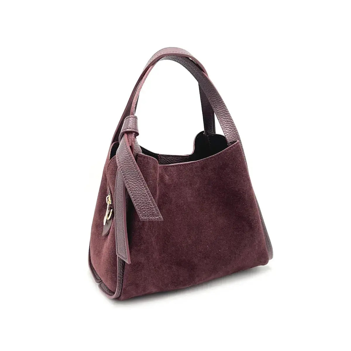 Suie Valentini Roma suede tote purse in a classic structured design