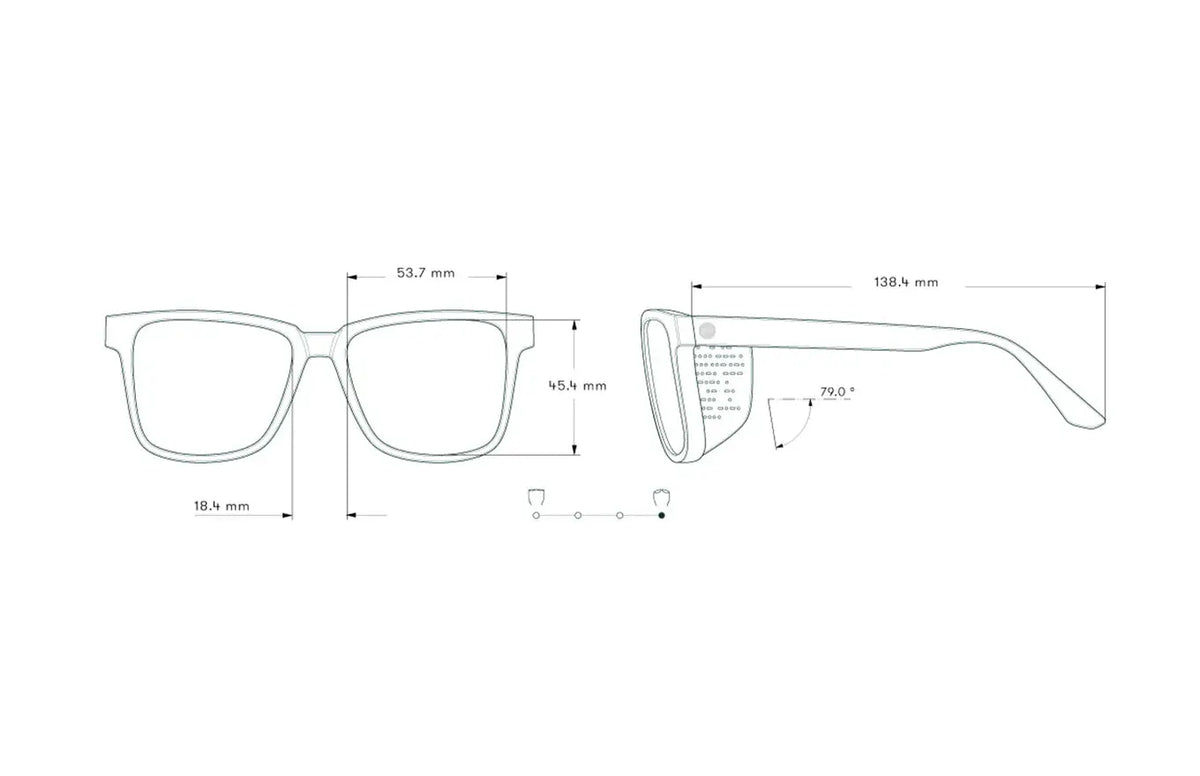 Sunski Corridor sunglasses with black frames and dark tinted lenses, showcasing a sleek and modern design.