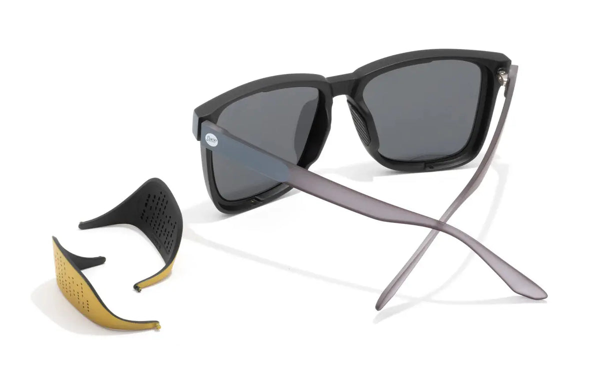 Sunski Corridor sunglasses with black frames and tinted lenses, showcasing a stylish and modern design.