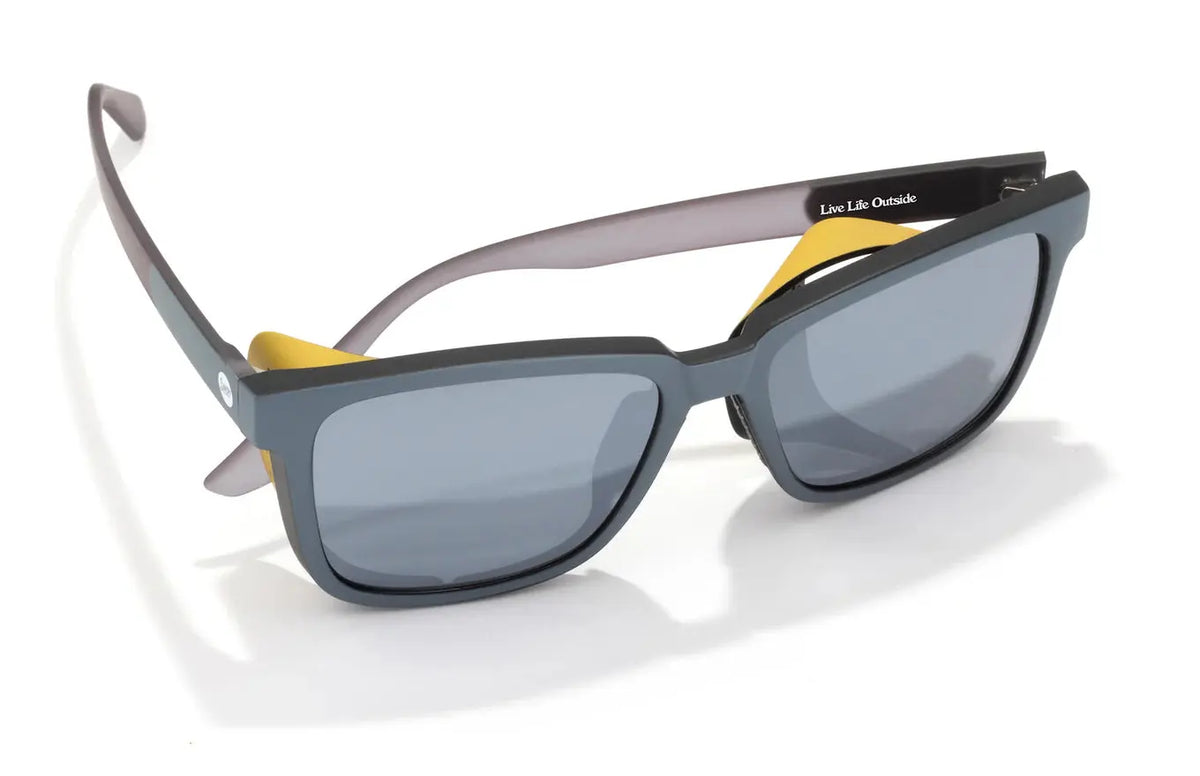 Sunski Corridor sunglasses with black frames and dark tinted lenses, designed for stylish sun protection and outdoor activities.