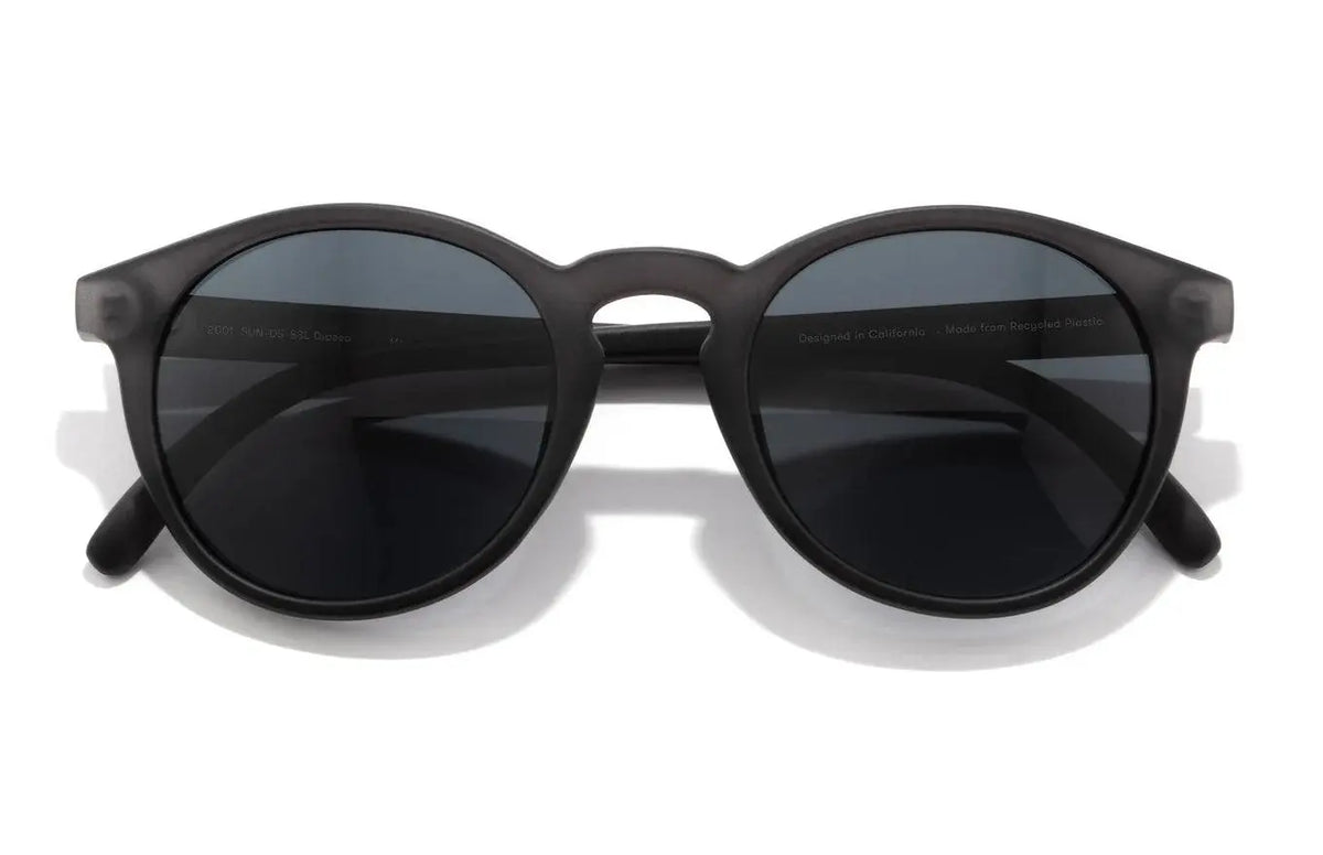Sunski Dipsea black slate sunglasses with dark lenses and sleek black frame, stylish and durable outdoor eyewear.