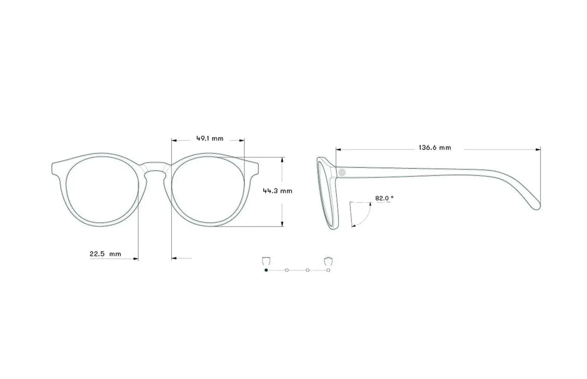 Sunski Dipsea black slate sunglasses with rounded frames and dark lenses, stylish eyewear for sun protection.