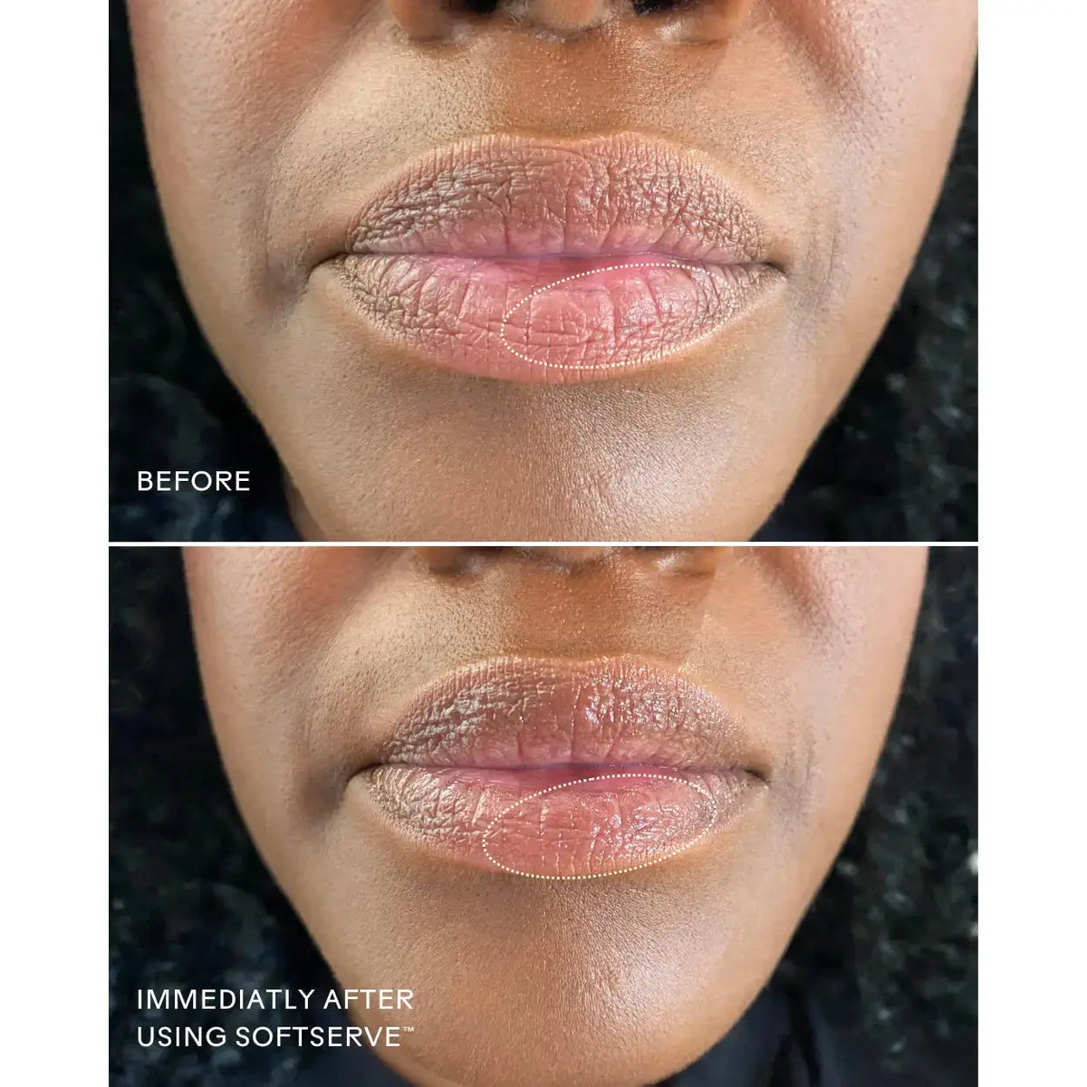 Three Ships Soft Serve Clean Hydrating Lip Treatment in a sleek tube, designed to nourish and moisturize lips.