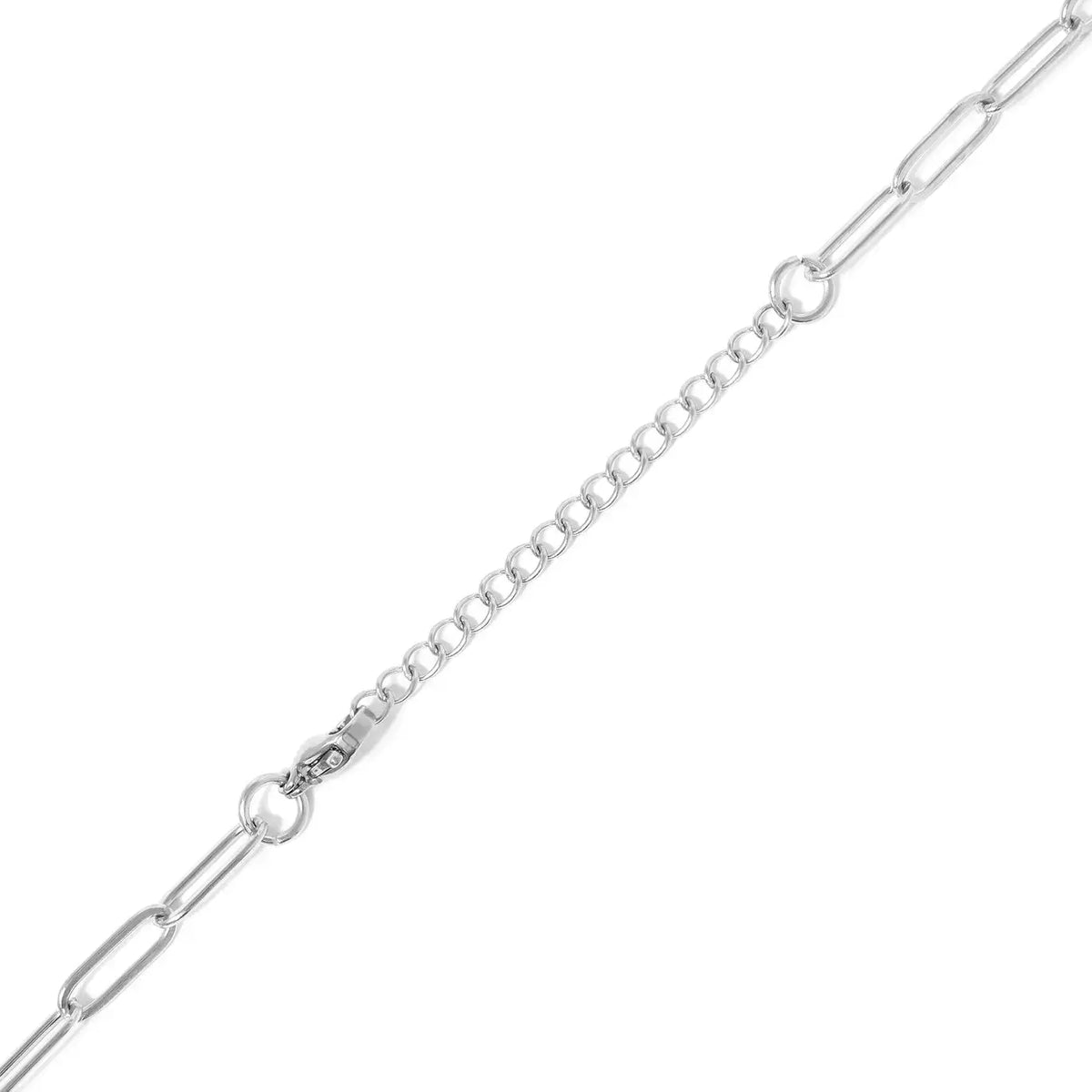 Gold Love Paperclip Charm Necklace by WJW featuring a sleek paperclip design with a heart-shaped charm.