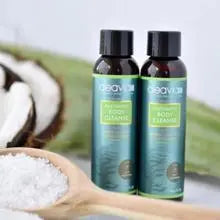 Aleavia enzymatic body cleanse bath product in a 16 oz bottle, designed for gentle skin cleansing with natural enzymes.