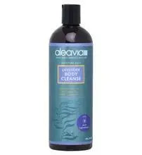 Aleavia Lavender Body Cleanse 16 oz bath product bottle, purple lavender packaging