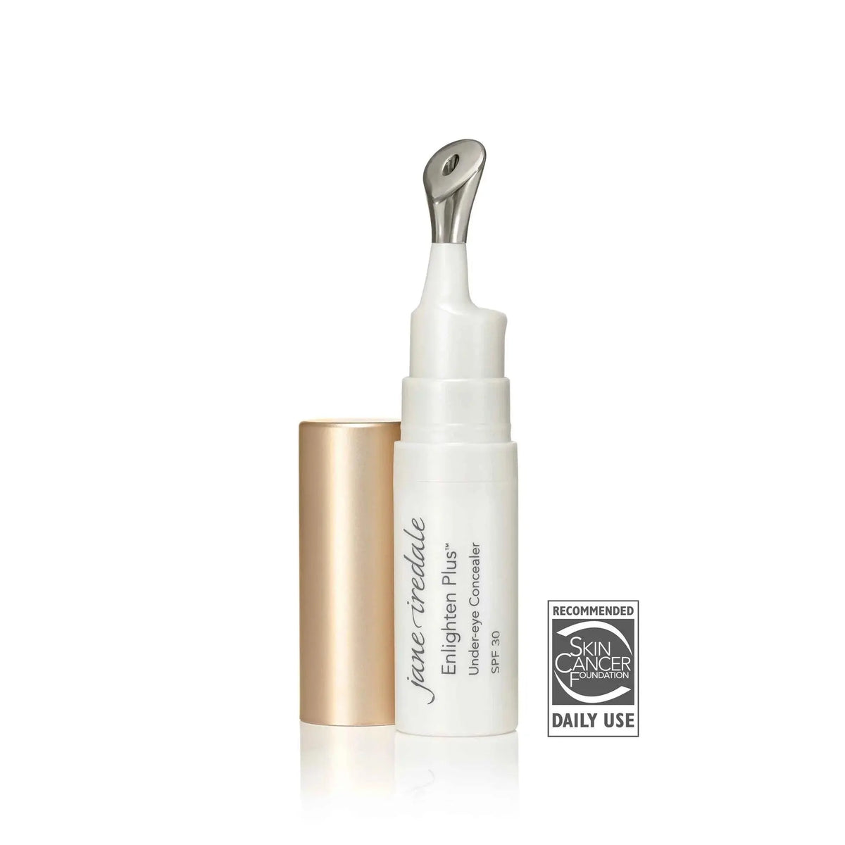 Jane Iredale Enlighten Plus™ Under-Eye Concealer SPF 30, a creamy concealer with a light shade to brighten under the eyes.