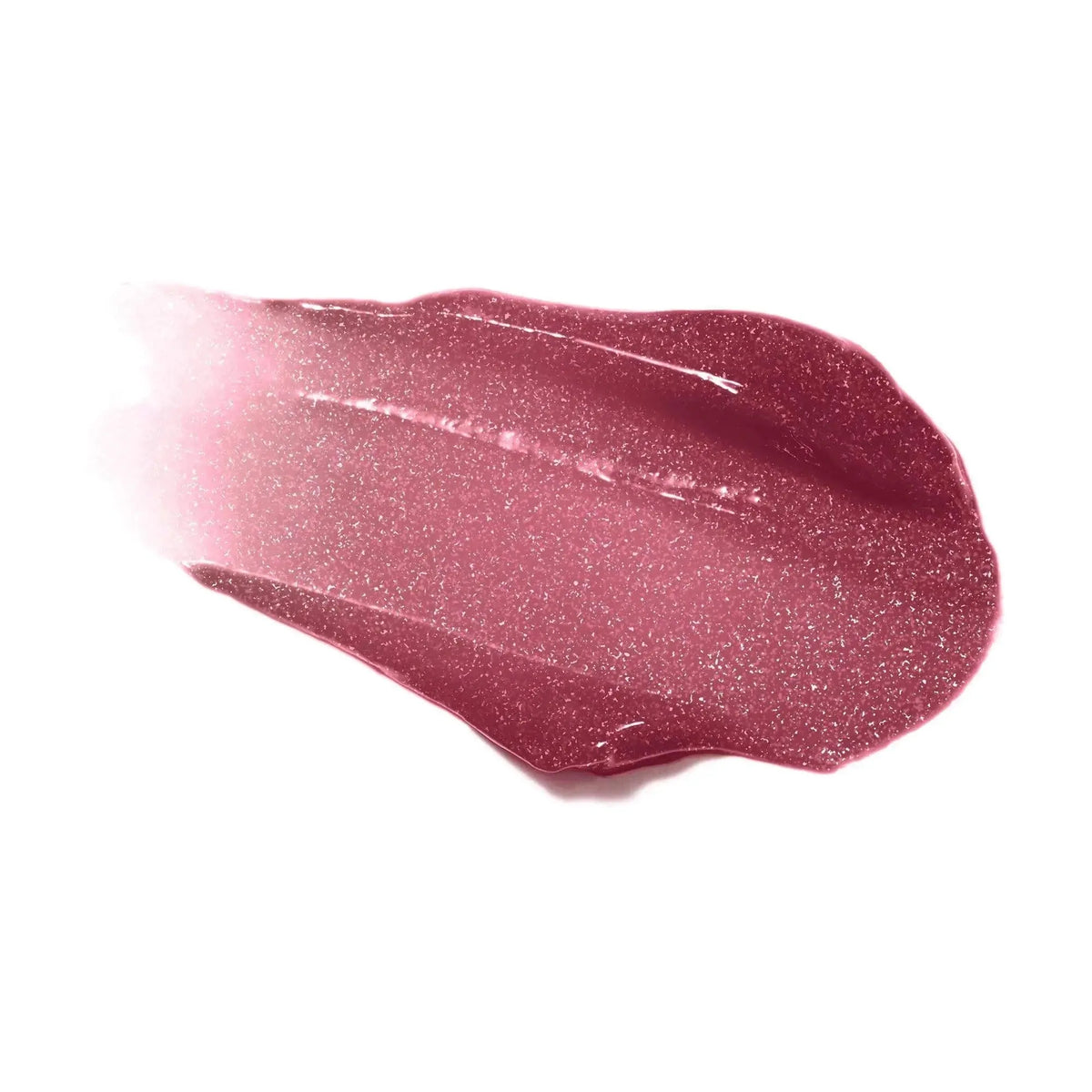 Jane Iredale Hydropure Hyaluronic Lip Gloss showing a sheer, glossy finish on smooth lips, highlighting hydration and natural shine.