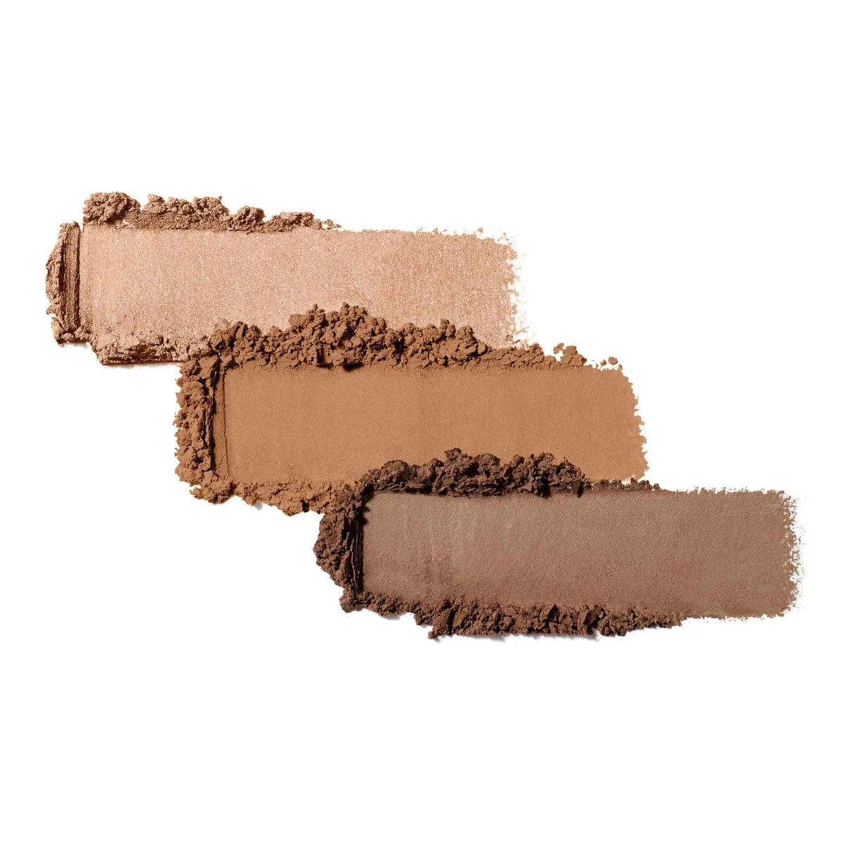 Jane Iredale PurePressed® Eye Shadow Triple in brown sugar with three natural eyeshadow shades arranged in a compact.