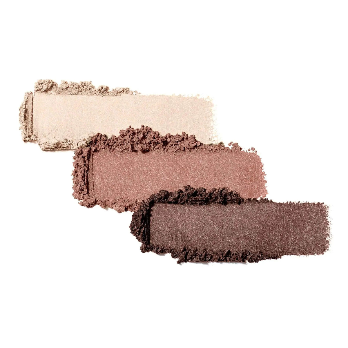 Jane Iredale PurePressed® Eye Shadow Triple in Brown Sugar with three neutral makeup shades visible in the compact