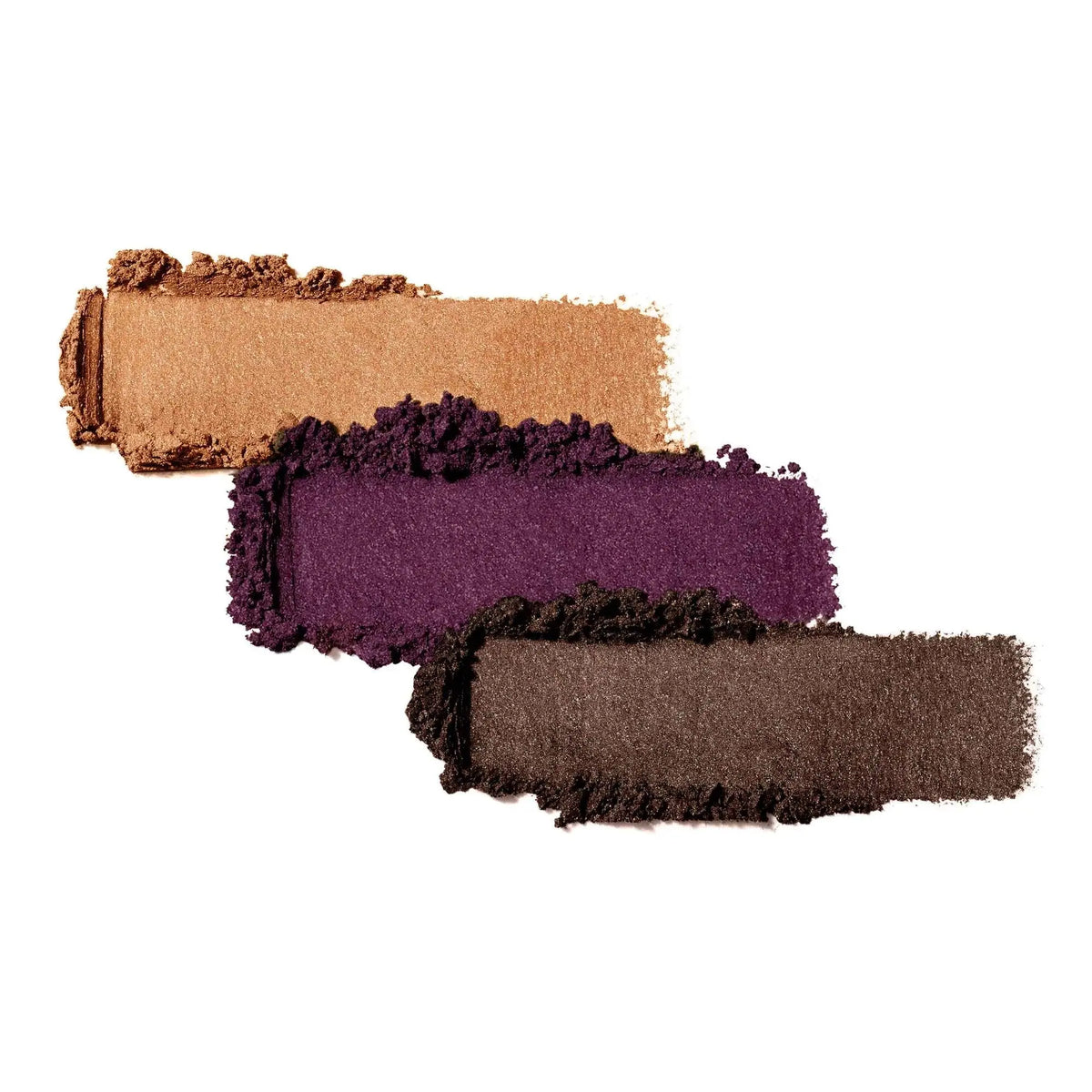 Jane Iredale PurePressed® Eye Shadow Triple with brown and neutral shades, showcasing three compact eyeshadow pans in a makeup palette.