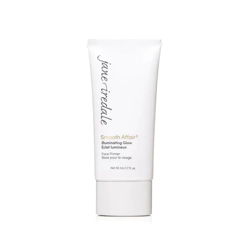 Jane Iredale Smooth Affair Illuminating Glow Face Primer, a lightweight primer with a luminous finish for radiant skin.