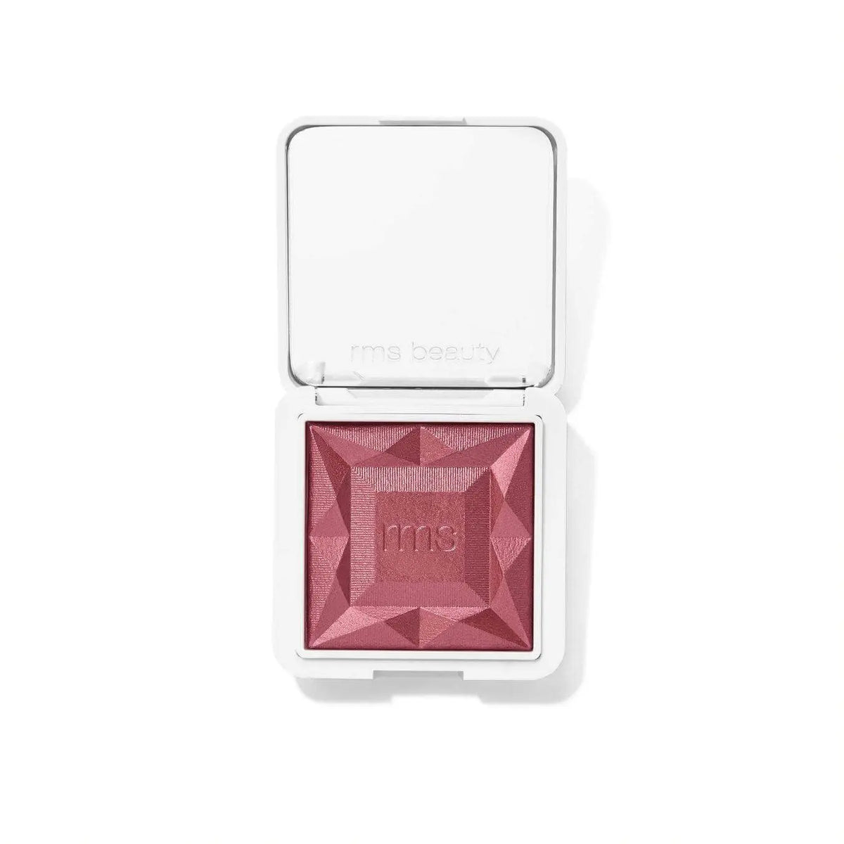 RMS Beauty ReDimension Hydra Blush in Sangria, a vibrant red blush with hydrating formula, displayed on a neutral background.