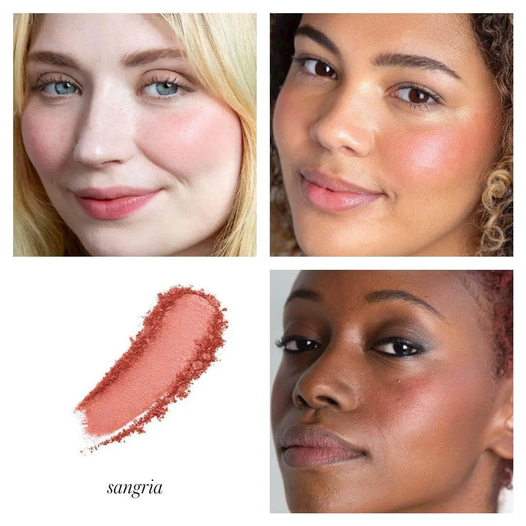 RMS Beauty ReDimension Hydra Blush in Sangria, a vibrant cream blush with a smooth, hydrating formula and rich red color.