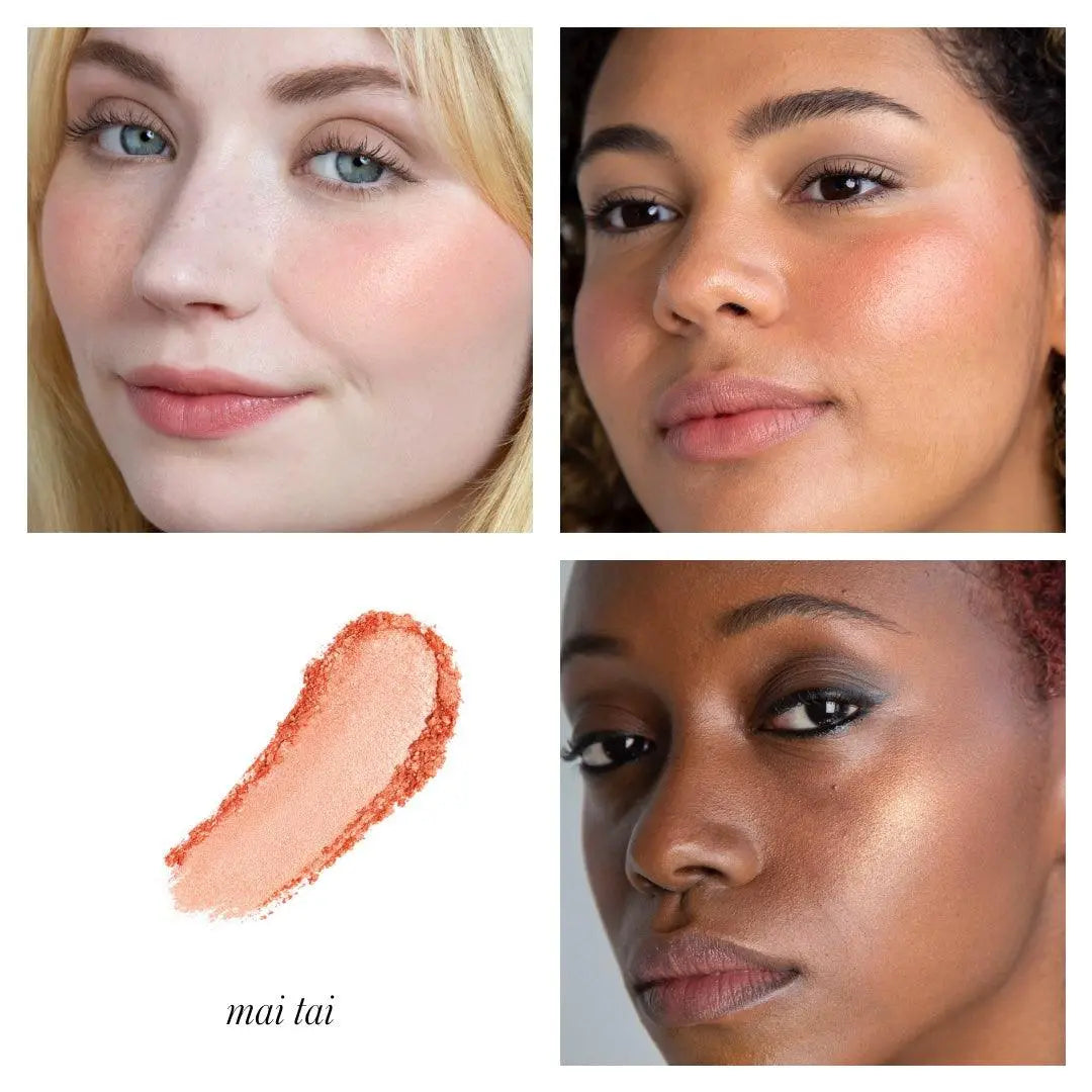 RMS Beauty ReDimension Hydra Blush in Sangria, a vibrant pink blush with a hydrating, creamy texture.