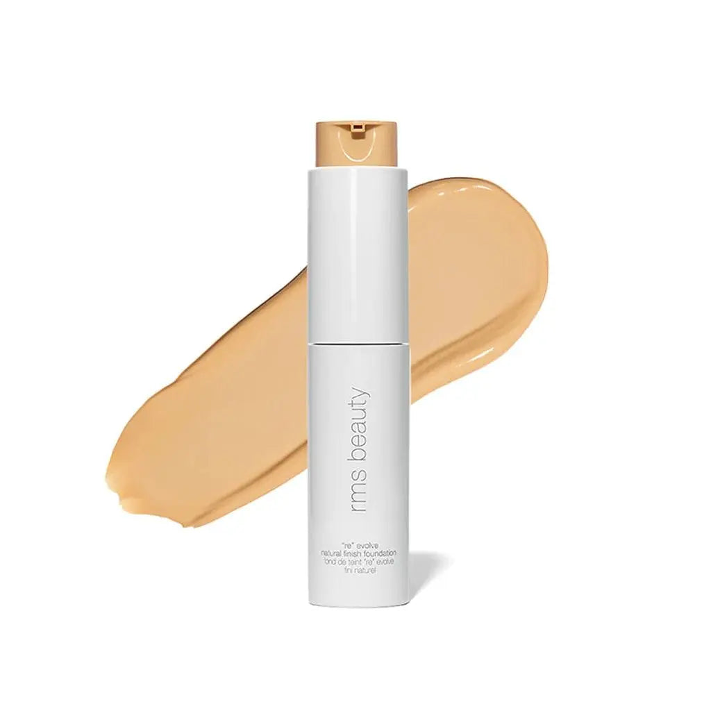 RMS Beauty ReEvolve Natural Finish Liquid Foundation refill, smooth liquid cosmetics in a refill package with a natural look.