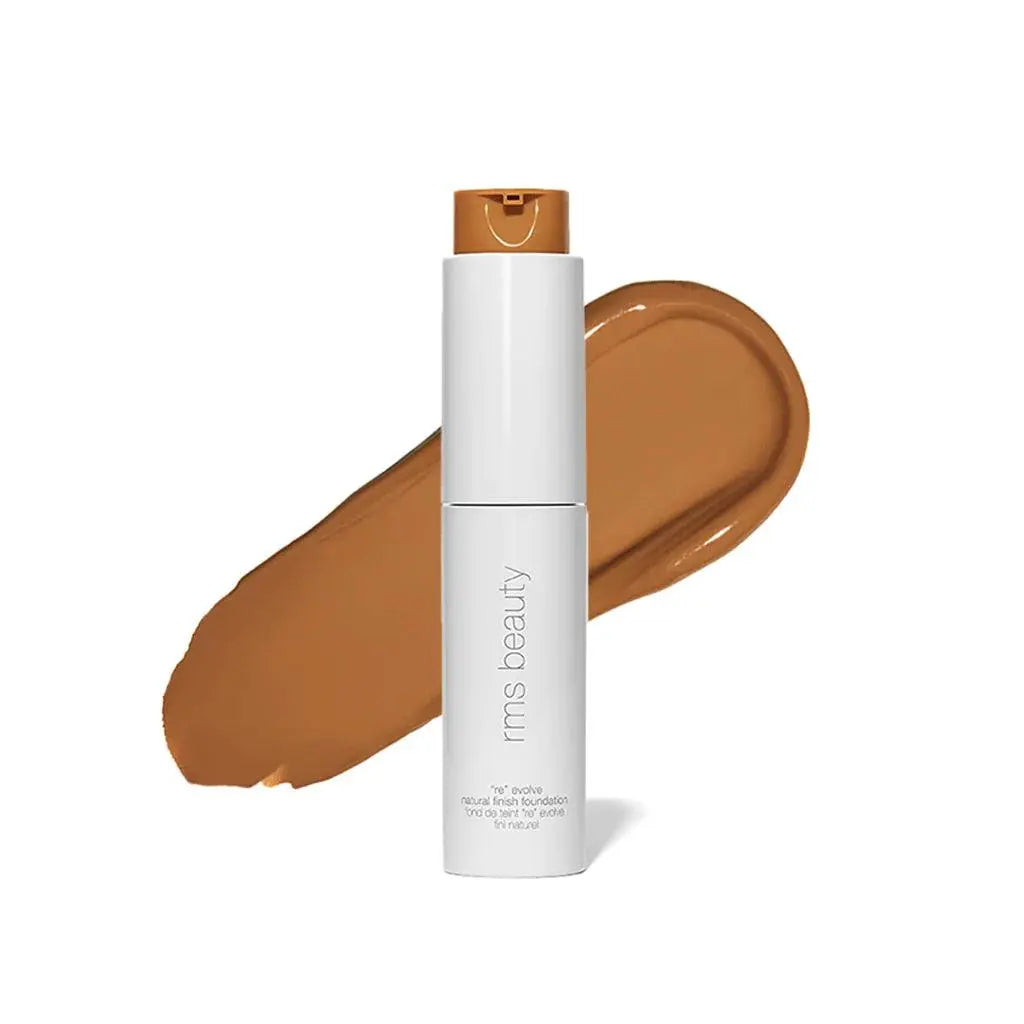 RMS Beauty ReEvolve™ Natural Finish Liquid Foundation refill in a sleek cosmetic container.