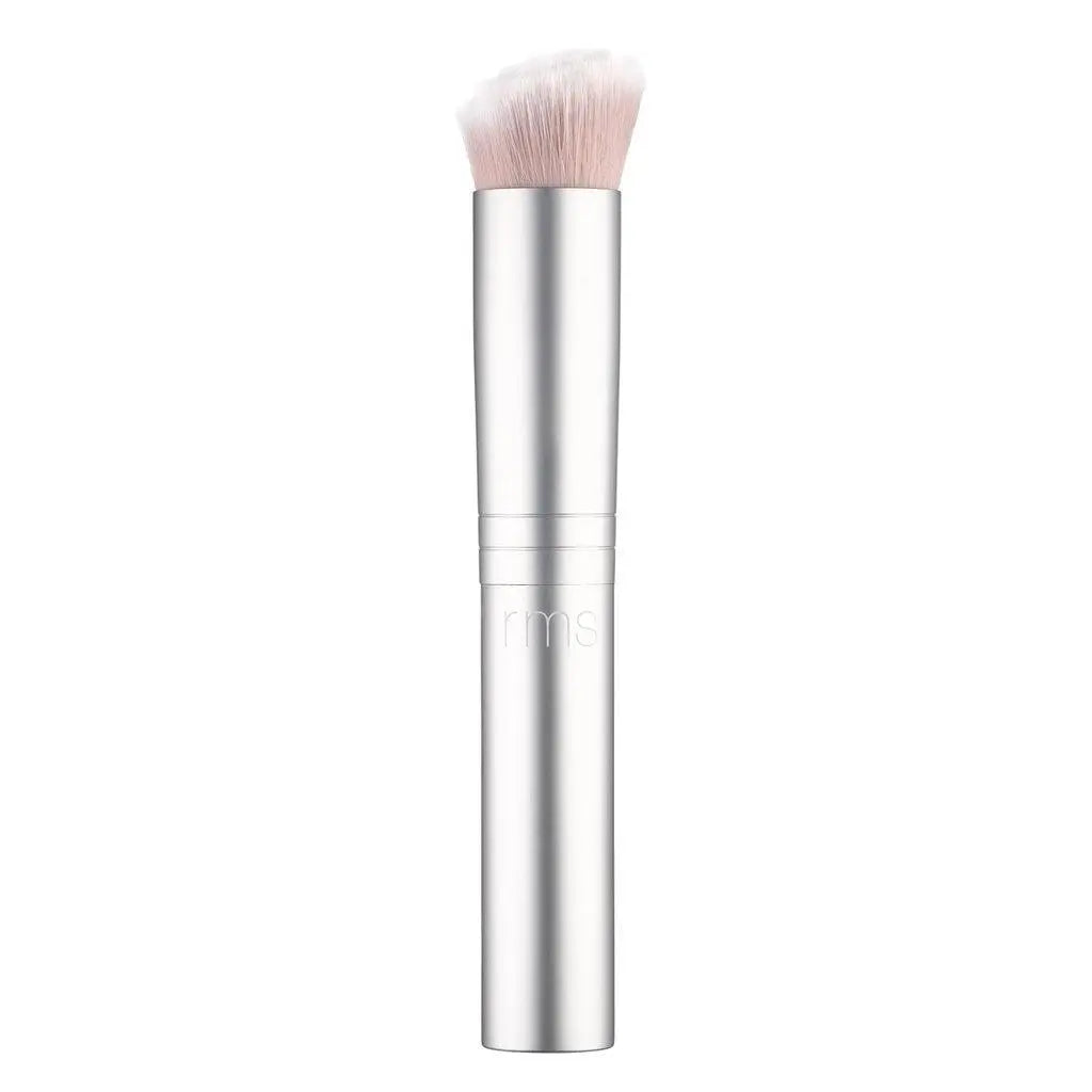 RMS Beauty cosmetics makeup brushes, including a kabuki polisher, with soft bristles and sleek handle for flawless application