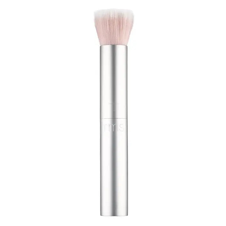 RMS Beauty makeup brushes, including a kabuki polisher, with soft bristles for flawless cosmetic application