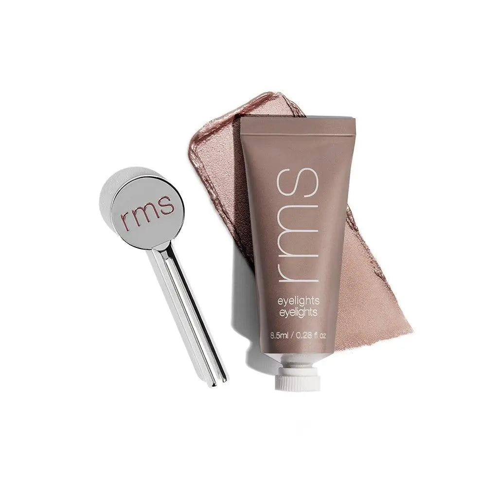 RMS Beauty Eyelights Cream Eyeshadow in Flare, natural eye makeup with a creamy, shimmering eyeshadow for a luminous look.