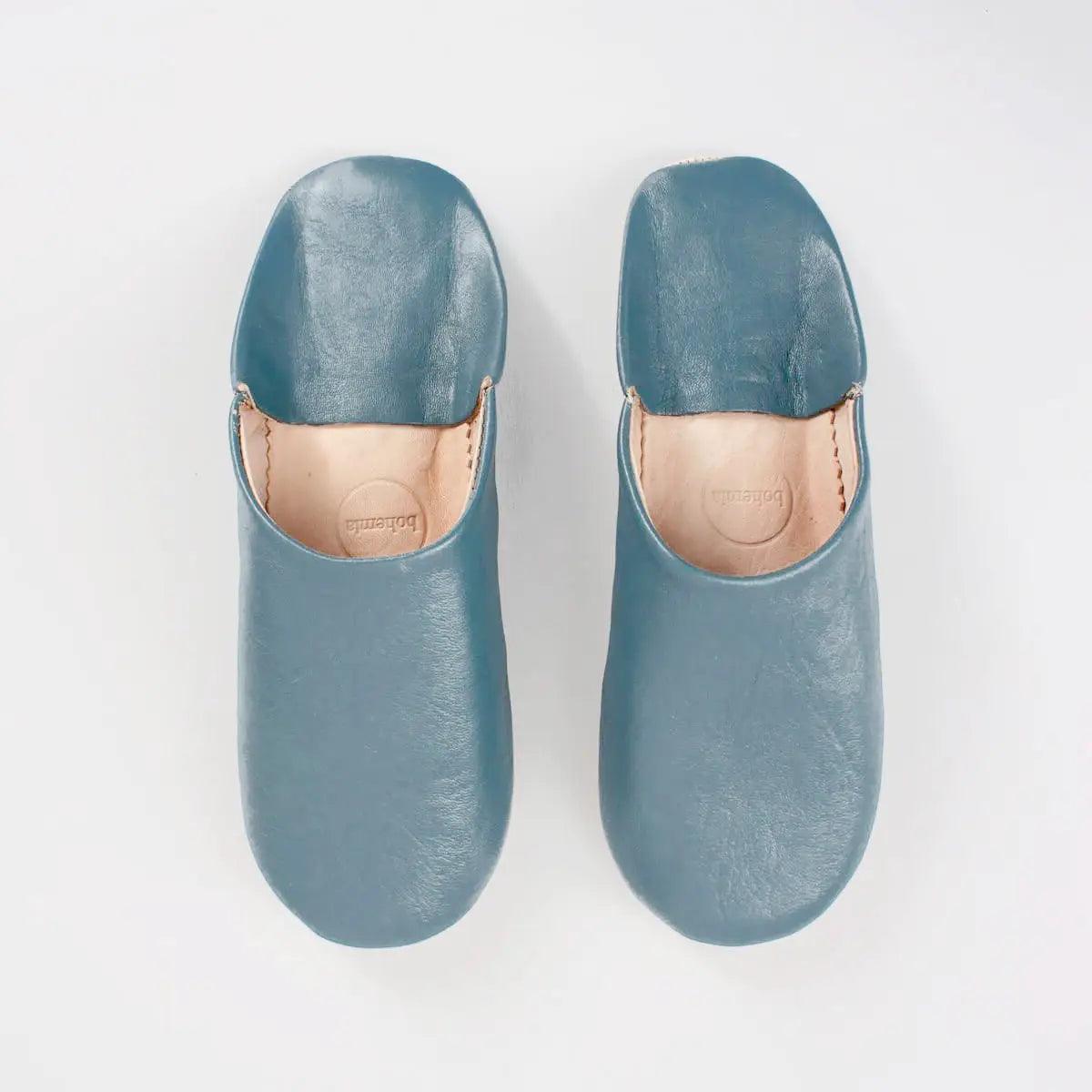 Solid Moroccan Leather Slippers - Sprig Flower Co